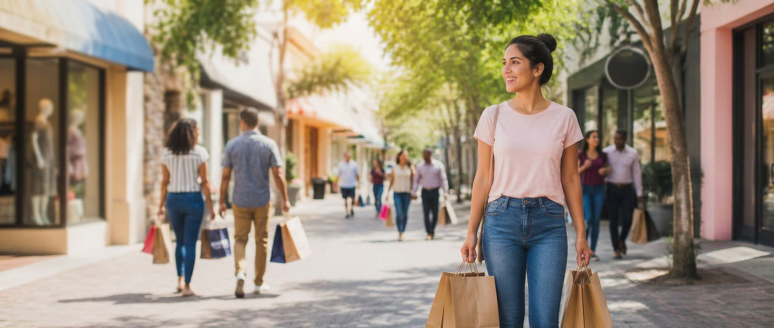 Cliente aproveitando o comércio local de Jaru